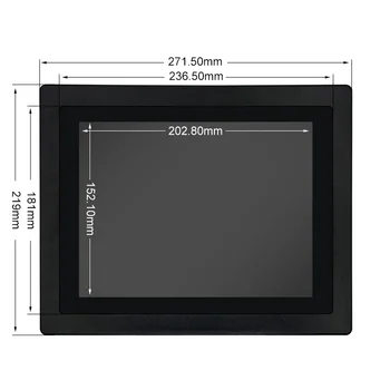  10 инча 800 * 600 HD-MI VGA капацитивен сензорен екран Метална алуминиева рамка TFT вградена чиста плоска OEM ODM индустриална LCD LED Изображение 1