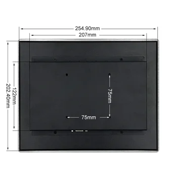  10 инча 800 * 600 HD-MI VGA капацитивен сензорен екран Метална алуминиева рамка TFT вградена чиста плоска OEM ODM индустриална LCD LED Изображение 3