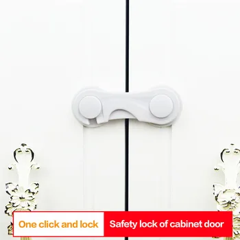 10Pcs бебешки шкаф брави каишка чекмедже заключване дете анти-отваряне врата заключване дома бебе анти-щипка безопасност защита ключалката Изображение 0