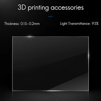 3PCS 140X200mm SLA / LCD FEP дебелина на филма за фотонна смола DLP 3D принтер 0.15-0.2mm Изображение 1