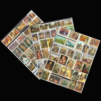 50 бр. Тема Известна живопис, различни известни печати за рисуване от Word, използвани с пощенска марка, без повторение, колекция от марки