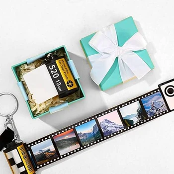 6 бр сублимационна камера филм ролка ключодържател комплект с 15 снимки албум картина ключодържател комплект за памет рожден ден подаръци DIY занаяти Изображение 1