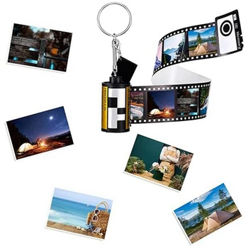 6 бр сублимационна камера филм ролка ключодържател комплект с 15 снимки албум картина ключодържател комплект за памет рожден ден подаръци DIY занаяти Изображение 4
