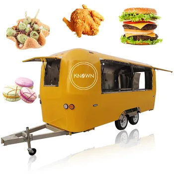 Airstream Food Trailer Truck for Sale Europe Mobile Street Kitchen Coffee Cart Fast Food Vending Concession Kiosk