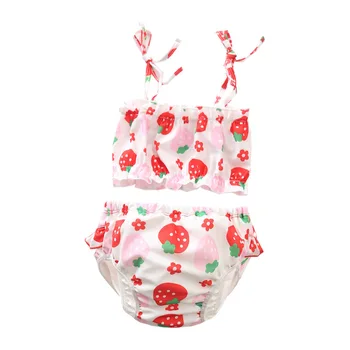 Baby Infant Leakproof Swimwear Safety and Green Girl Bathing Suit Reusable Cute and Lovely Baby Beachwear Learning Swimming Wear