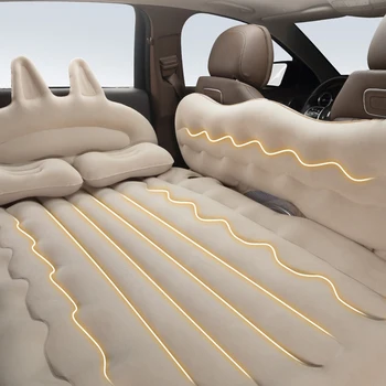 Car Split Монтирано на превозно средство надуваемо легло за пътуване Меко удобно автомобилно матрак Автомобили SUV багажник матрак Легло за пътуване с кола Изображение 1