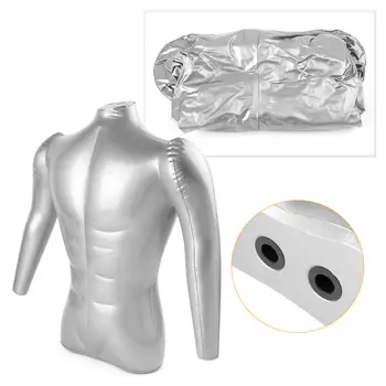Man половин тяло с ръка PVC надуваеми манекен мъжки манекен торс модел мода, използвани като върховете Колие бижута шал дисплей