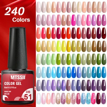 Mtssii 240 цвята гел за нокти Консумативи за нокти 6ml Vernis Semi Permanent Nail Art Маникюр Накиснете LED UV гел лакове за нокти