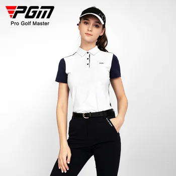 PGM голф жени къс ръкав тениски лято дамско облекло против пот дишаща бързо сухо YF554 на едро