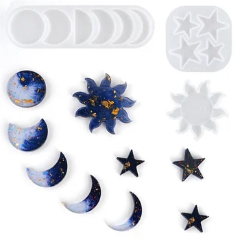 Star Sun Moon силиконови смола форми бижута орнаменти DIY ръчно изработени мухъл епоксидна смола форми