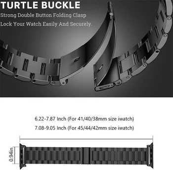 TPU броня + каишка за Apple Watch Ultra 49mm ленти 45mm 44mm 42mm 41mm 40mm 38mm корпус от неръждаема стомана гривна iWatch SE 8 7 6 5 Изображение 3