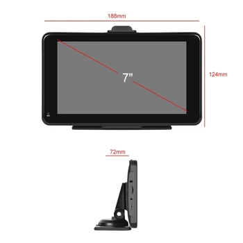 X7JF Универсален 7in автомобилен монитор Видео запис за обратно виждане Carplay Безжична връзка Дисплей с висока разделителна способност DVR гласов контрол Изображение 5