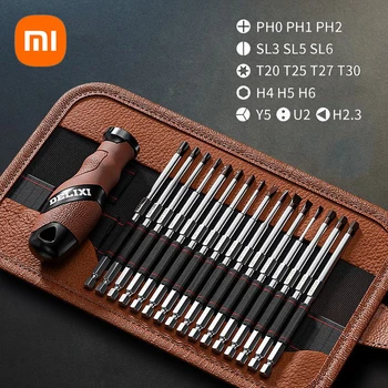 Xiaomi Delixi Комплект отвертки с тресчотка Slotted Phillips TORX Комплект битове за магнитни винтоверти Прецизни инструменти за ремонт на домашни ръчни инструменти