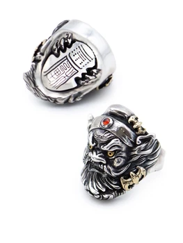 Zhong Kui Ring Личност Доминиращ Тежък мъжки пръстен Подарък за гадже Традиционна култура Доминиращ Хладен и красив пръстен