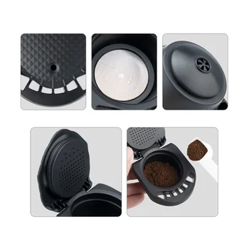  Адаптер за капсула Конвертиране в държач за прах за кафе машина Dolce Gusto Многократна употреба Coffeeware Pod + Powder Press Hammer Изображение 4