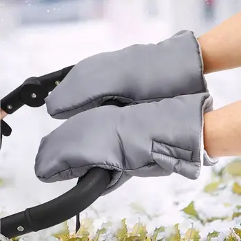 Ветроупорни ръкавици за количка подарък уютни изолирани топли ръкавици за ръце Изключително дебели руно зимни ръка топли маншони количка Изображение 1