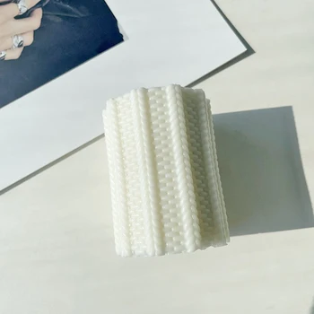Геометрична тъкачна свещ Силиконова форма Ароматна свещ за правене на мухъл DIY сапун мухъл занаяти Orament ръчно изработени инструменти Изображение 5