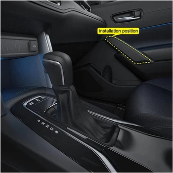 За Toyota Corolla CROSS 2019-2021 Въглеродни влакна кола вътрешна врата подлакътник капак подстригване врата дръжка капак декор аксесоари Изображение 2