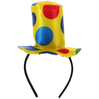 Клоун костюм лента за глава шут костюми папийонка смешно шапка луд косплей реквизит жените Изображение 0
