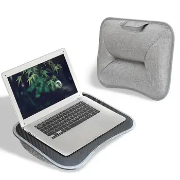 Лаптоп скута бюро преносим скута бюро с възглавница възглавница писане подплатени тава с дръжка за работа и игра на дивана Изображение 0