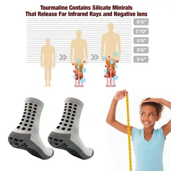 Масажиращи чорапи Чорапи за подкрепа на краката за отслабване Удобни йонни оформящи тялото стреч чорапи Топъл масаж на краката Термотерапевтичен Изображение 1