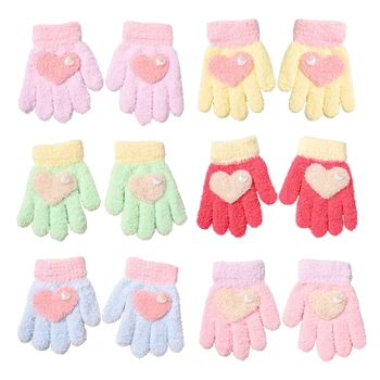 Меки удобни детски плетени ръкавици Практични и модерни ръкавици за студени дни