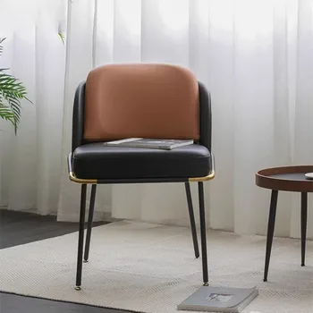 Модерен луксозен стол за хранене Салон Ретро Гейминг Дизайн Външен стол Кожен ресторант Sillas Para Comedor Кухненски мебели Изображение 0