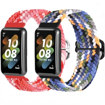  плетен найлон линия каишка за Huawei Band 7 каишка смарт часовник спортна подмяна гривна за Huawei Band 7 маншет аксесоари Изображение 0
