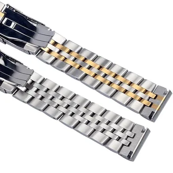  Твърда лента за часовник от неръждаема стомана 20mm 22mm 24mm за Breitling каишка за часовник AVENGER NAVITIMER SUPEROCEAN Belt Logo Изображение 2