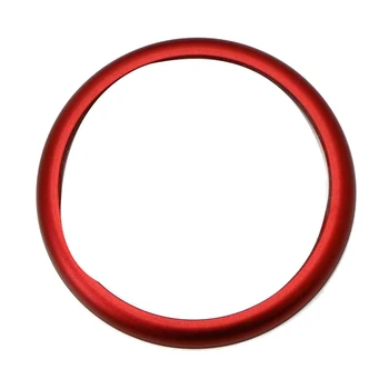 червен алуминиев пръстен централна конзола IDrive мултимедиен контролер копче пръстен за -BMW 1 2 3 4 5 6 7 серия X3 X4 X5 X6 Изображение 0